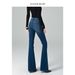 Retro Trend/Four Sided Elastic High Waisted Micro Flared Jeans For Women, Tight Fitting And Hip Lifting To Make Them Look Slimmer_ecoleips.com