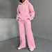 Gothic Print Sweatshirt And Pants Set Wide Leg Straight Leg Pants European American Style Autumn Winter Hot Selling Hoodie_ecoleips.com