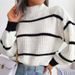 chunky knit turtleneck sweater dr – retro cable long sve pullover wi olorblock detail, plus size friendly winter wardrobe staple_ecoleips.com