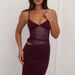 New Arrival Summer Women Dress Sexy Patchwork Mesh Backless Spaghetti Strap Slim Fitted Bodycon Party Dress_ecoleips.com