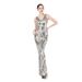 Women's Clothing Spot Fantasy Beads Long Evening Dress_ecoleips.com
