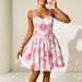 WG214 New Sexy Fashionable Strapless Printed Backless Sweet Dress For Cross-Border European And American_ecoleips.com