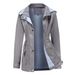 Detachable Hood Windbreaker Jacket For Women – Lightweight Raincoat In Burgundy/Olive Green/Lavender/Navy/Mustard/Black/Grey/Deep Blue_ecoleips.com