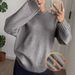 Women's Long Sleeve Knit Sweater - Casual Round Neck Pullover Top, Winter Solid Color Streetwear, Stretchy & Comfortable (Grey, Black, Beige)_ecoleips.com