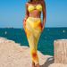 Women's Sexy Solid Color Bikini Set – 3-Piece Beach Swimwear With High-Waisted Bottom & Cover-Up Dress | Tummy Control & Adjustable Straps_ecoleips.com