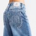 Women's Embroidered Low Rise Jeans High Street Style Trendy Trousers Washed Loose Straight Leg Pants European American Style_ecoleips.com