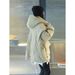 girl Girl Girl 2025 New Women's Workwear Jacket, Fleece-Lined Thickened, Autumn And Winter Parka, Commuter Korean Style Loose Puffer_ecoleips.com