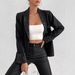 Cross-Border Foreign Trade European And American New Style Black Elegant Fashion Small Blazer Long Sleeve Sequin_ecoleips.com