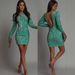 hot Sale Sexy Slim Fit Long Sleeve Bling Bling Dress_ecoleips.com