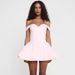 New Fashion Sexy Tube Top One Collar Slim Dress Short Dress_ecoleips.com