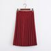 Japanese Academy Style Midi Pleated Spring Autumn Half Women High Waist JK Uniform Skirt_ecoleips.com