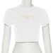 Women's Summer Fashion Tight Crop Top Letter Embroidery Streetwear T-Shirt - INS Style, Breathable & Stylish_ecoleips.com