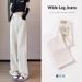 White Straight-leg Jeans Women, Spring/summer 2025 New Vintage High-waisted Loose Slim-fit Narrow Wide-leg Pants For_ecoleips.com