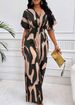 Women's Clothing Spring And Summer New Products Full Body Printed Bat Sleeve Wide Leg Jumpsuit_ecoleips.com