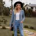 New women's clothing women's brushed pit strip solid color long-sleeved women's cardigan jacket_ecoleips.com