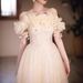 Women's Off The Shoulder Evening Gown Style For Birthdays Coming Of Age Ceremonies Understated Luxury Suitable For Vocal Music Exams And Banquets_ecoleips.com