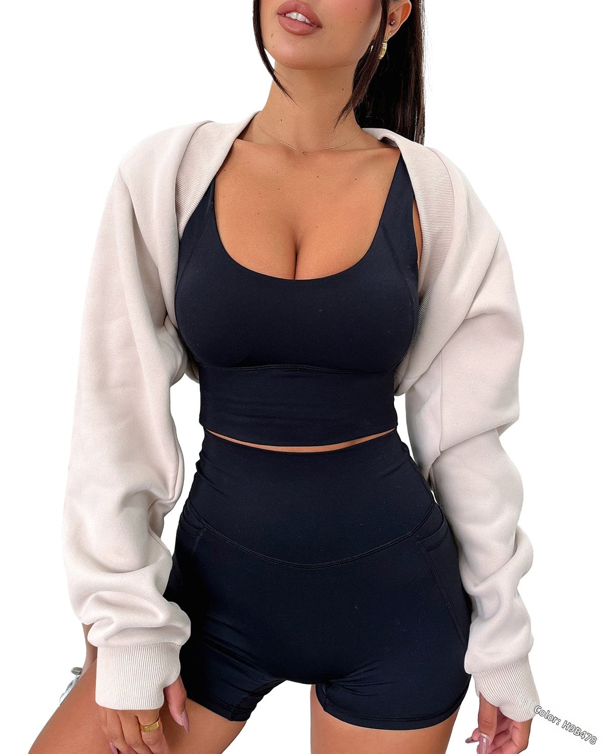 Women's Long Sleeve Short Jacket Loose Fit Fashionable Street Style Solid Color New Clothing_ecoleips.com
