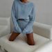 Women's Knitted Casual Sweater Shorts Set New Polyester Co-ords For Comfortable Fashion_ecoleips.com