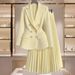 Women's Fashionable Temperament Coat And Pleated Skirt Set Autumn/Winter_ecoleips.com