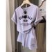 Women's Clothing New Loose Sports Leisure Running Suit Female Age Reducing Short Sleeved Shorts Two Piece Suit_ecoleips.com