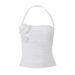 Women's Clothing Style High-End Slimming Halter Neck Vest For Women Sexy Hot Girl Three-Dimensional Floral Design Spring_ecoleips.com