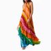 Women's Sexy Off-Shoulder Fluffy Cake Dress Fashion Print Independent Station European American Style Cross Border Design Spring/Autumn Summer_ecoleips.com