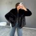 Women's Faux Fur Coat Winter Short Jacket With Lapel Collar - Elegant & Warm Outerwear For Office & Casual (XS-XXXL, 9 Colors)_ecoleips.com