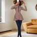 Women's Clothing Swimsuit Long Sleeved Sunscreen Hot Spring Diving Suit Round Neck Surfing Suit Swimming Slim Conservative Beach Wear_ecoleips.com