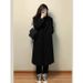 Women's Korean Style Suit Collar Woolen Overcoat High End Autumn Winter Fashion Mid Length Over The Knee Coat_ecoleips.com