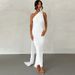 European And American Style Women's Clothing 2026 Summer New Product Sexy Backless Pleated Slim-fit Coat Solid Color_ecoleips.com