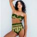 Women's Clothing Split Skirt Three-piece Swimwear Printed Strapless Swimsuit_ecoleips.com