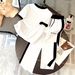 Women's Color-Block Fashion Set Comfortable Casual European American Style Short-Sleeved Long-Legged Two-Piece Outfit 8002 Print_ecoleips.com