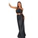 Verve K10759 Women's Pleated Sexy Tie Evening Dress With Back Slit New_ecoleips.com