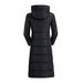 Extra Long & Thick Winter Down Coat For Women, Knee-Length Hooded Warm Jacket With Memory Cotton Filling_ecoleips.com