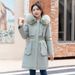 Women's Clothing Women's Detachable Hooded Parka Coat With Fleece Lining, Warm Winter Jacket, Long Loose Fit, Zipper Closure, Multiple Pockets_ecoleips.com