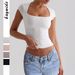 Diyun European And American Yoga Wear Sports Elastic Slim Fit T-Shirt Women's Clothing 2025 Summer_ecoleips.com