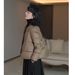 girl Girl 2025 New Small Down Cotton Jacket For Women, European Style, Thickened, Slimmin Desin, Niche Lare Size Winter_ecoleips.com
