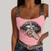 Women's Sexy Suspender Lip Print Vest Top Style New Relaxed Everyday Wear Comfortable Feshion_ecoleips.com
