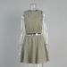 Round Neck Vest Pleated 2025 Spring Summer New Cotton Linen Comfortable Short Skirt Casual Set For Women_ecoleips.com