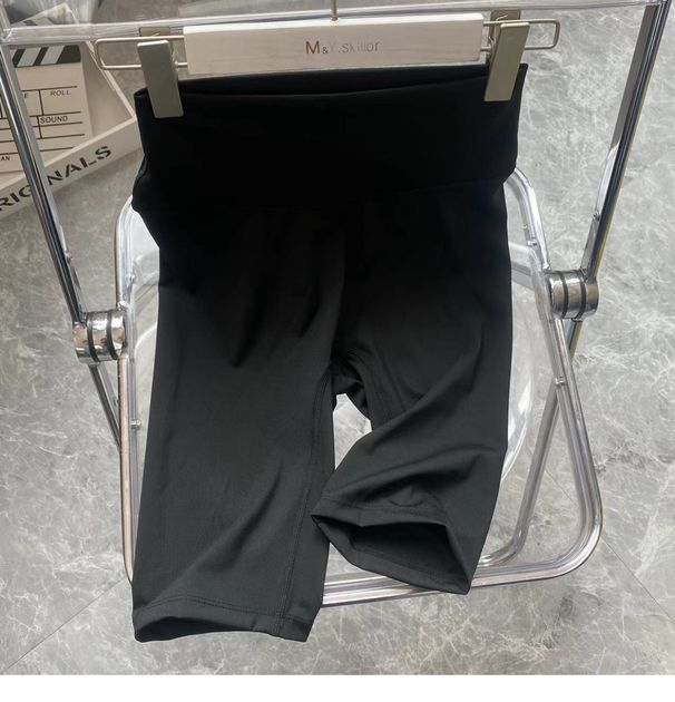 Women's Clothing Lulu Same Style Five Point Yoga Pants Women's Summer High Elastic Nude Cycling Pants No Embarrassment Slim Fitness Sports Shorts_ecoleips.com
