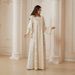 NT11 Women's Elegant round Neck Dress Rhinestone Print Ethnic Jacquard Robe Cross Border Fashion for Ladies_ecoleips.com