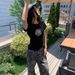 Women's Sexy Short-Sleeved Printed Top American Style Cross-Border Slimming Stretchy Summer 2025 for Wholesale Export_ecoleips.com