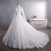 Elegant Long Sleeved French Style Wedding Dress Heavy Duty Starry Sky Style Court Dress for Brides New 2026 Style with Long Train_ecoleips.com