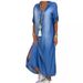European And American Cross-border Plus-size Loose-fitting Women's Clothing, Washed Denim Dress_ecoleips.com
