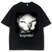 2026 Vintage Funny Ibuprofen Cat Meme Graphic T Shirt Women Humor Fashion T Shirts Oversized Casual Streetwear T-shirts Y2K Top_ecoleips.com