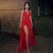 Women's Clothing Sexy Halter Neck Long Dress Backless Slit American Style Thin Casual Elegant Fashion For Ladies_ecoleips.com