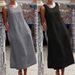 Spring/Summer Plus-Size Women's Clothing For Plus-Size Women, Loose And Slimming, Best-Selling Cotton Sleeveless Dress_ecoleips.com