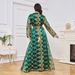 MT052 Middle Eastern Cross-border Foreign Trade Arab Robe Embroidered Long Cardigan Two-piece Dress With Ruffles_ecoleips.com