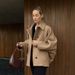 Fashion High Sense Brown Woolen Lapel Cardigan Jacket Women's Clothing_ecoleips.com