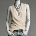 Voya Women's Fashion Temperament, Slim Fit, V-neck Pullover, Cross Irregular Knitted Vest, Multiple Colors To Choose From_ecoleips.com